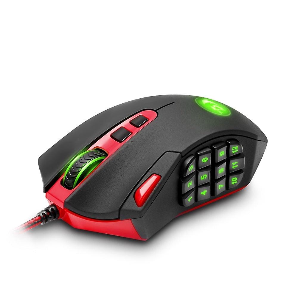 Perdition M901 Usb Wired Gaming Mouse 12400dpi 19 Buttons Programmable Game Mice Backlight Ergonomic Laptop Pc Computer