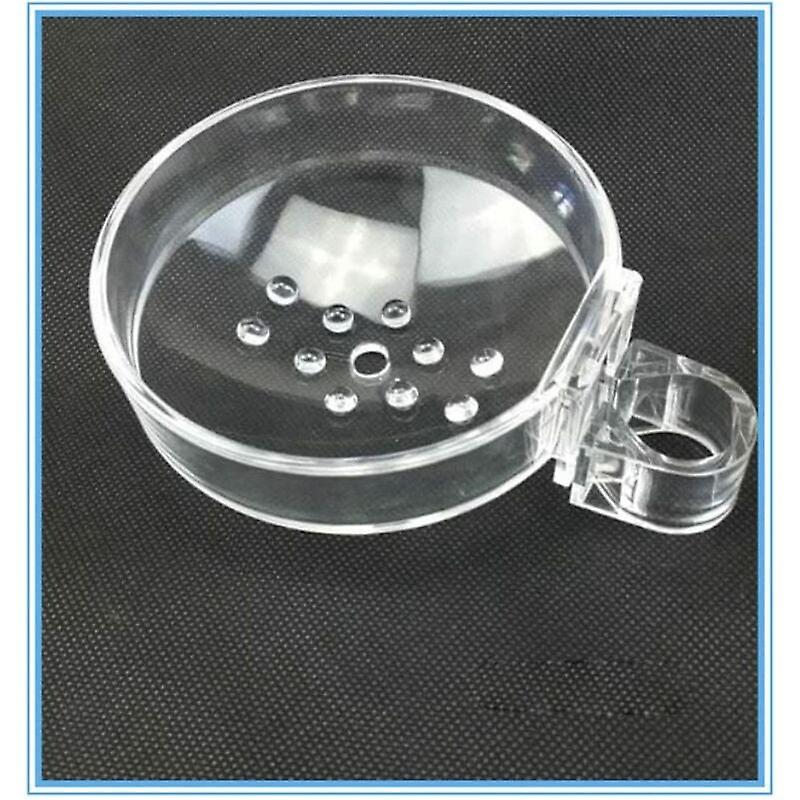 ABS Plastic Transparent Bread Room Soap Dish,Round,10.5*10.5*4cm