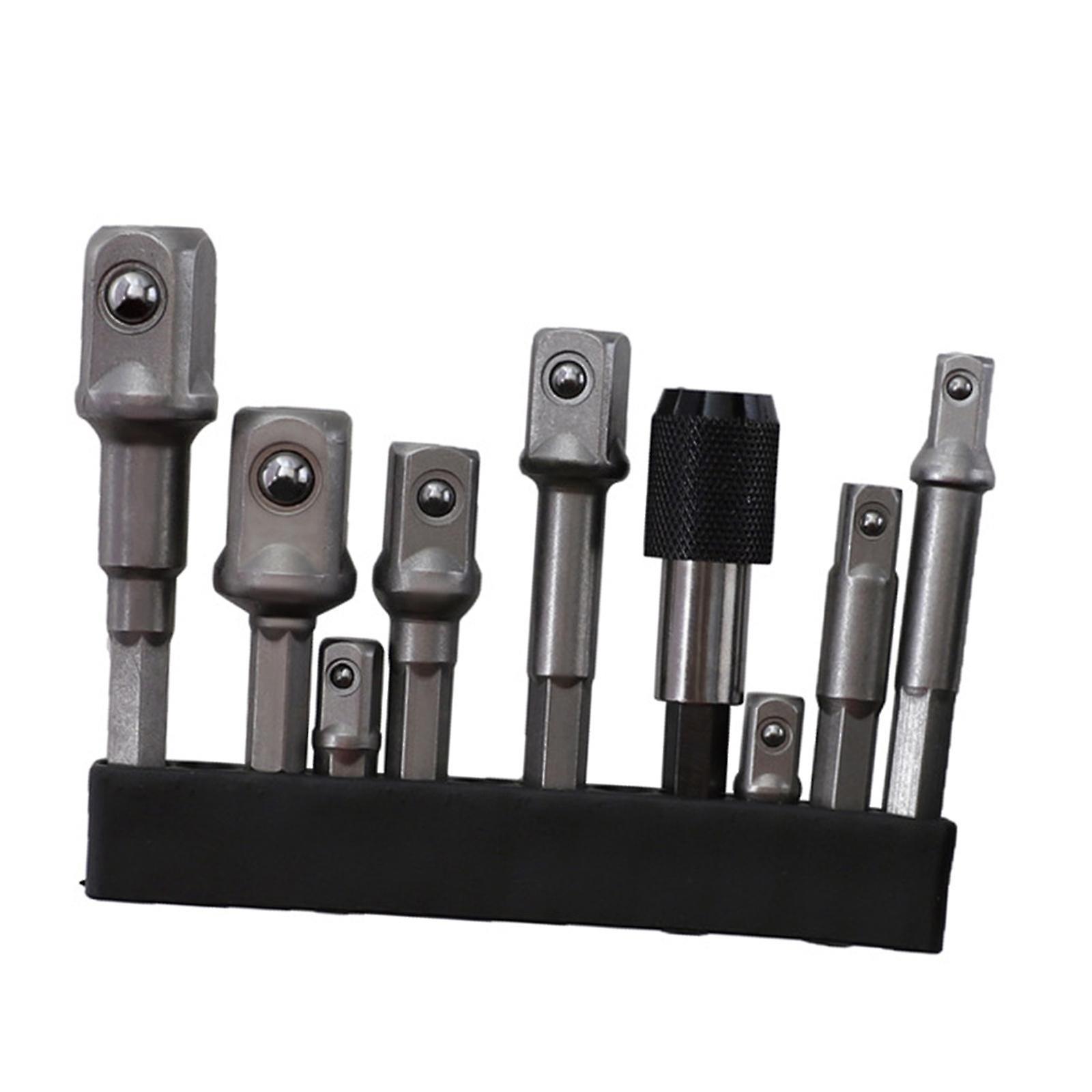 Impact Socket Adapter Set 8Pcs Hex Shanks Garden Parts for Power Drill Set A