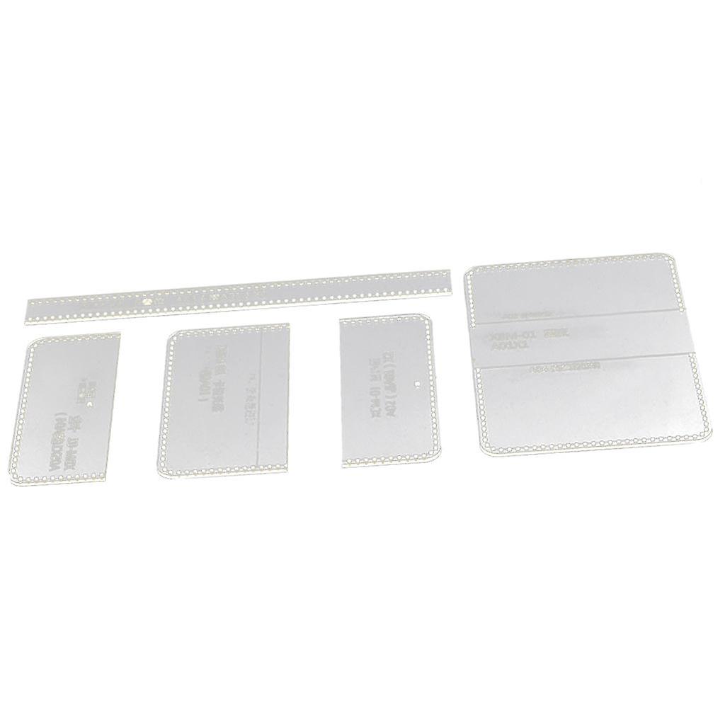 Transparent Acrylic Template Pattern Stencil Ruler for Leather Card Bag