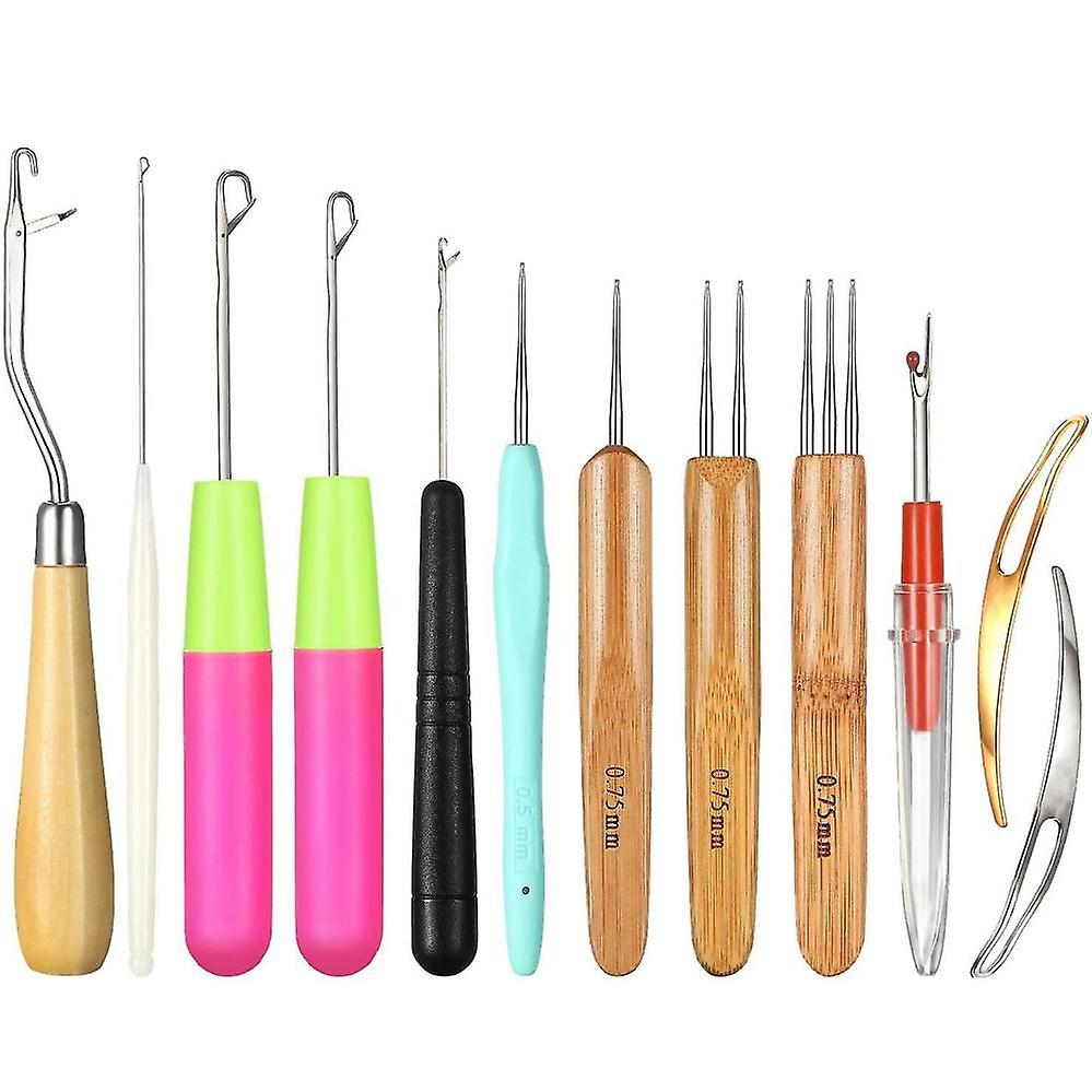 Dreadlocks Tool Set,3pcs Dreadlocks Crochet, Crochet Needle,hair Tool,bent Latch Set For Braid Craf