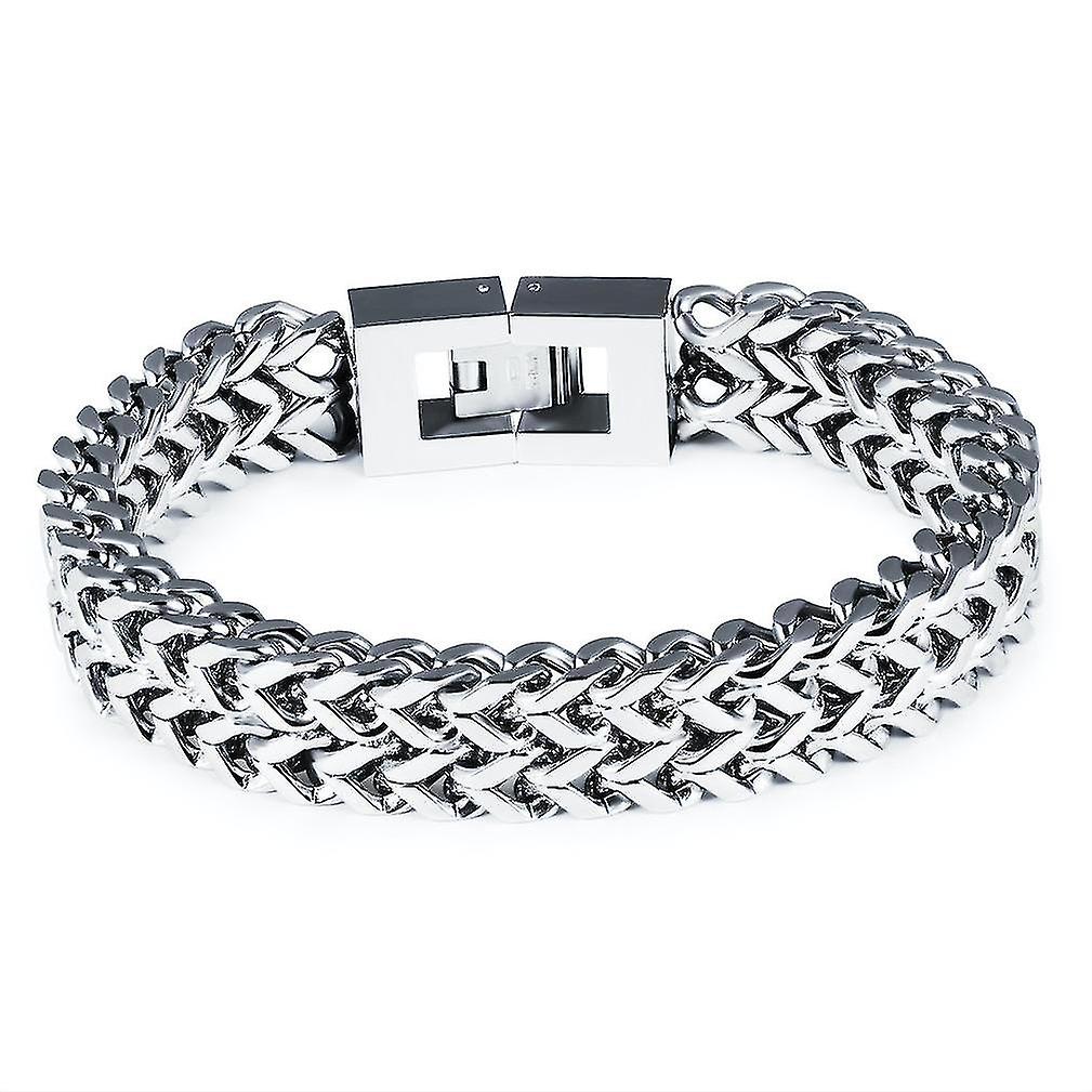 Titanium Steel Bracelet With Square Buckle