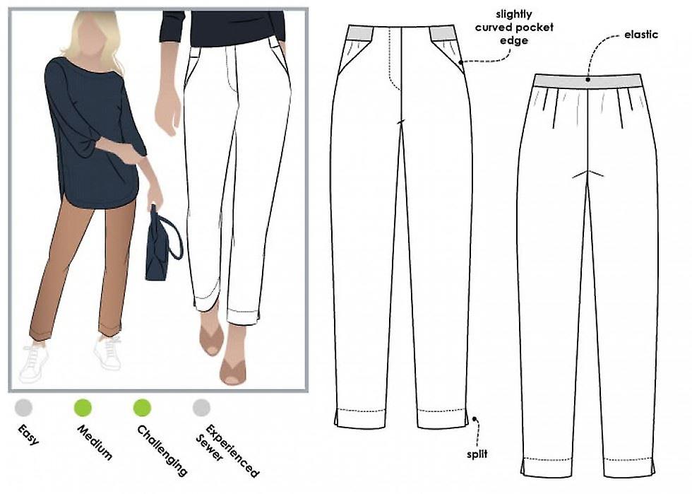 Style Arc Sewing Pattern Sadie Pants Sizes 18-30