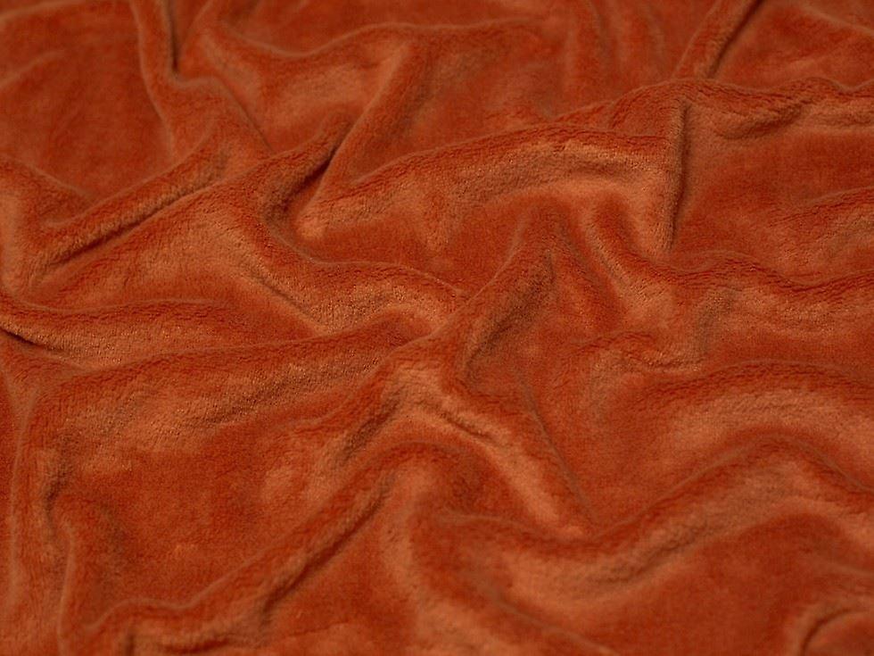 Minerva Super Soft Plush Cuddle Fleece Fabric Rust - per metre