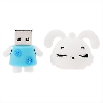 Computer Accessory Sets Lovely Rabbite Shape Silicone Usb2.0 Flash Disk Special For All Kinds Of Festival Day Gifts Blue