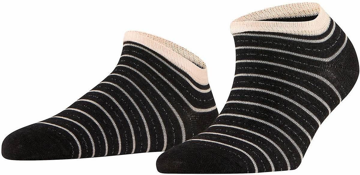 Falke Stripe Shimmer Sneaker Socks - Anthra Melange Grey