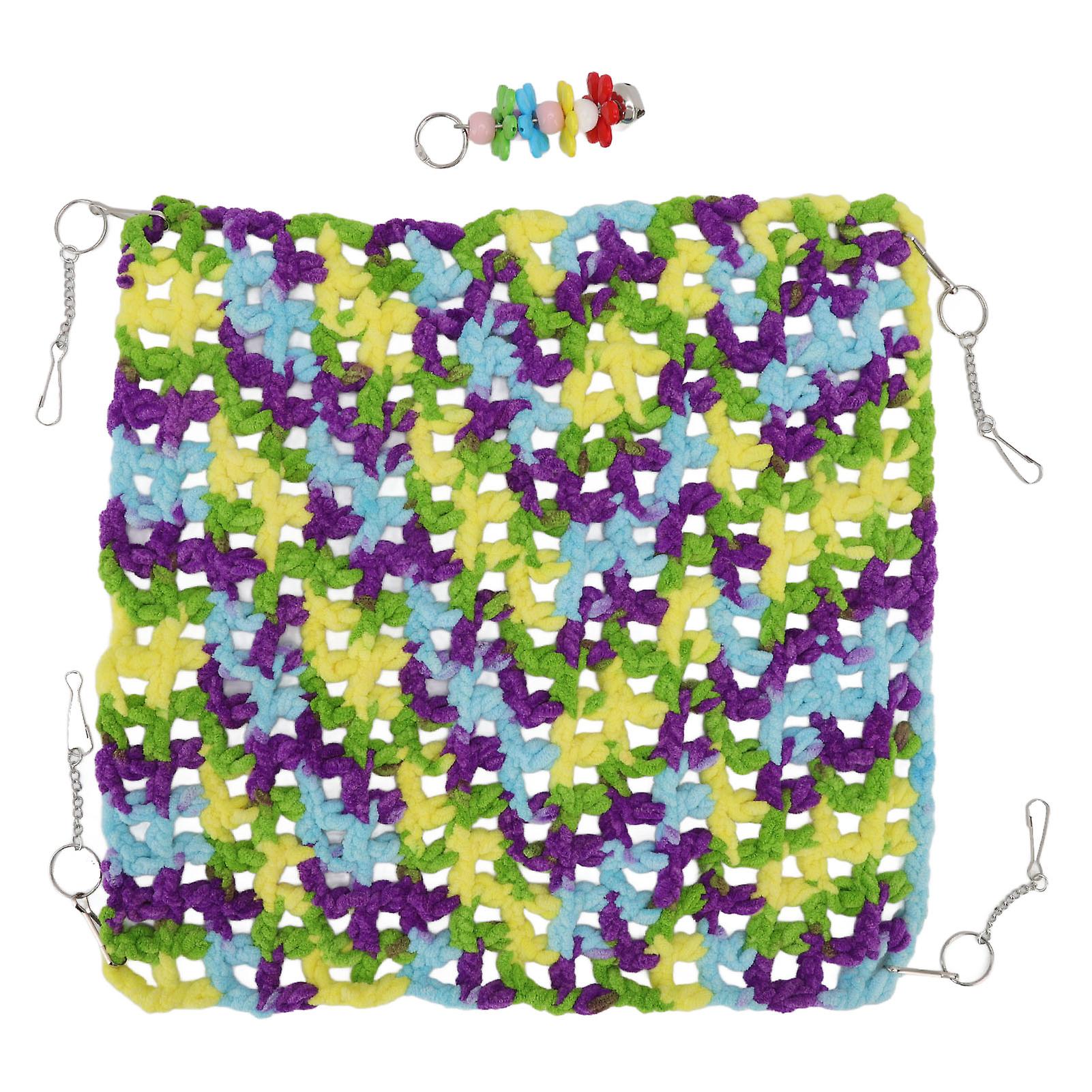 Wool Yarn Hanging Pet Hammock for Small Animals - Squirrels and Parrots