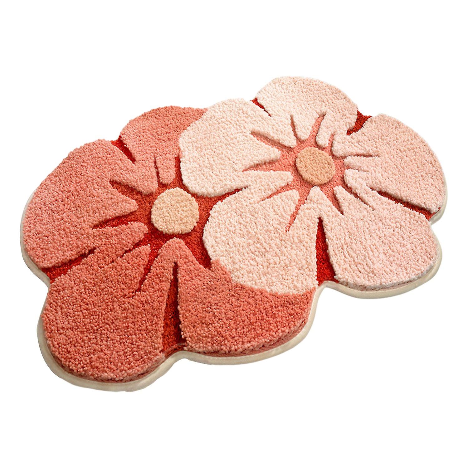 Bathroom Floor Mats Cartoon Flower Shape Soft Quick-Drying Carpet for Ultimate Comfort