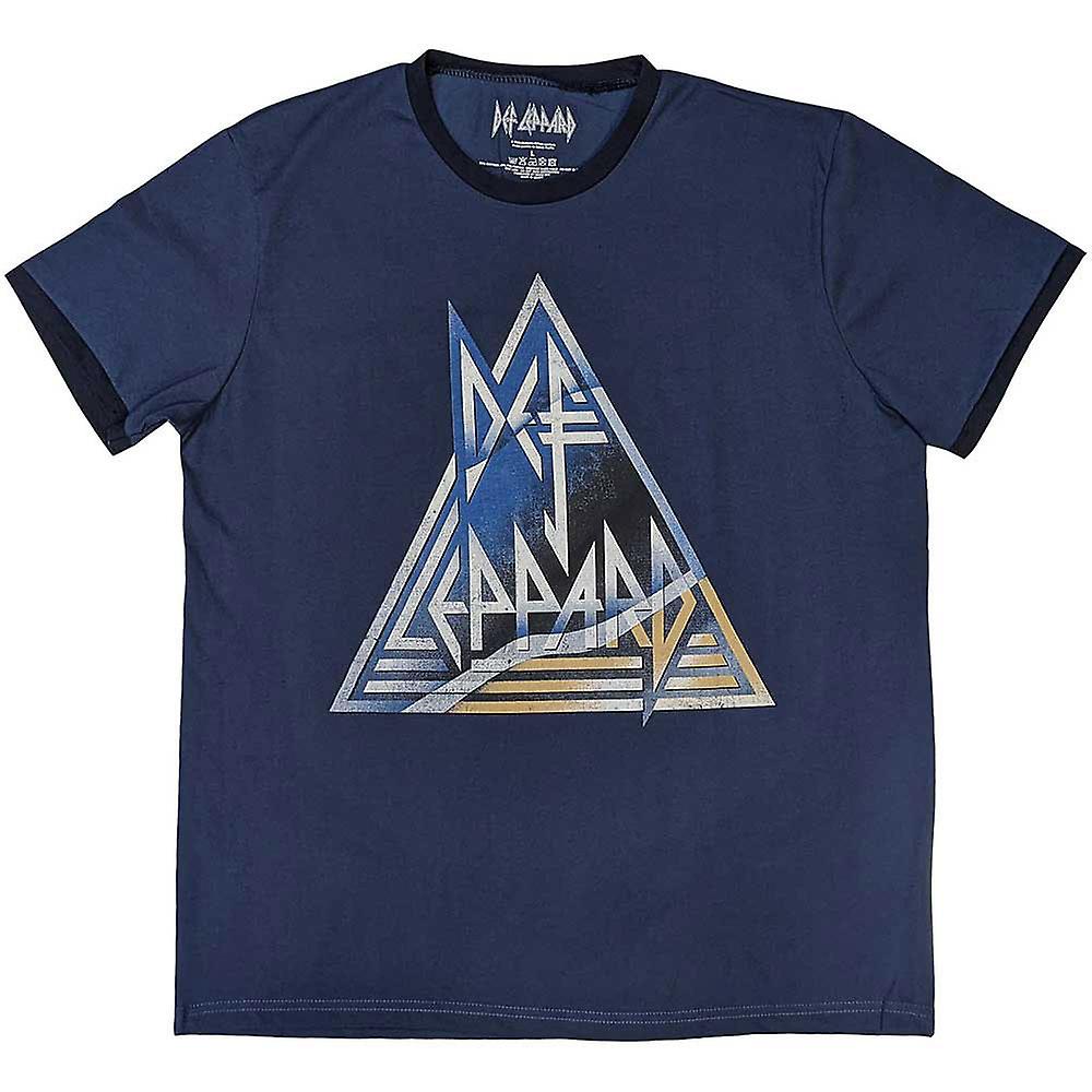 Def Leppard Triangle Logo Ringer T Shirt