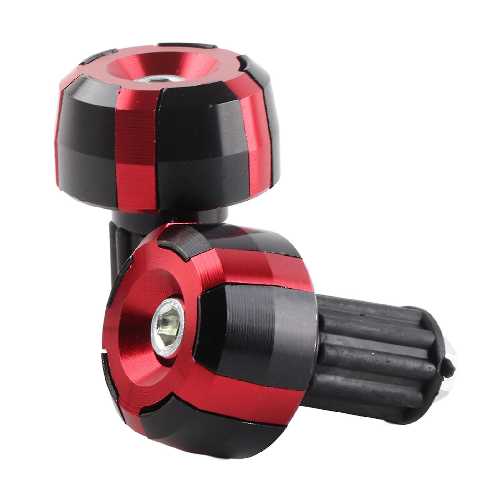 2Pcs Universal Motorcycle Modification Handle Bar End Balance Plug Hand Grip Accessory (Red)