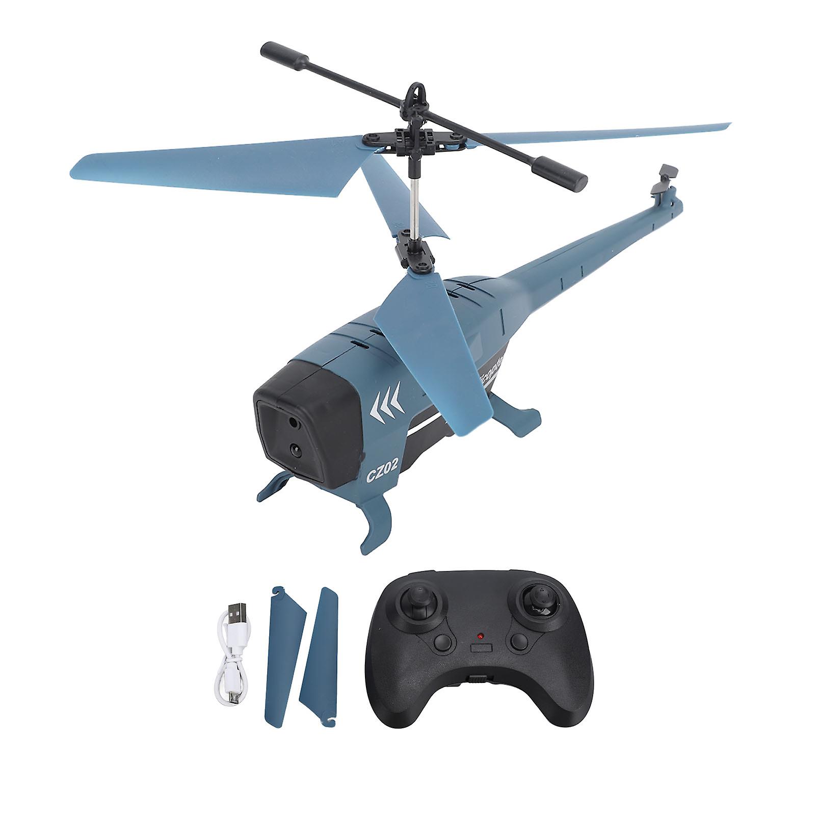 Remote Control Helicopter 3.5 Channel Intelligent Obstacle Avoidance Blue Remote Control Helicopter