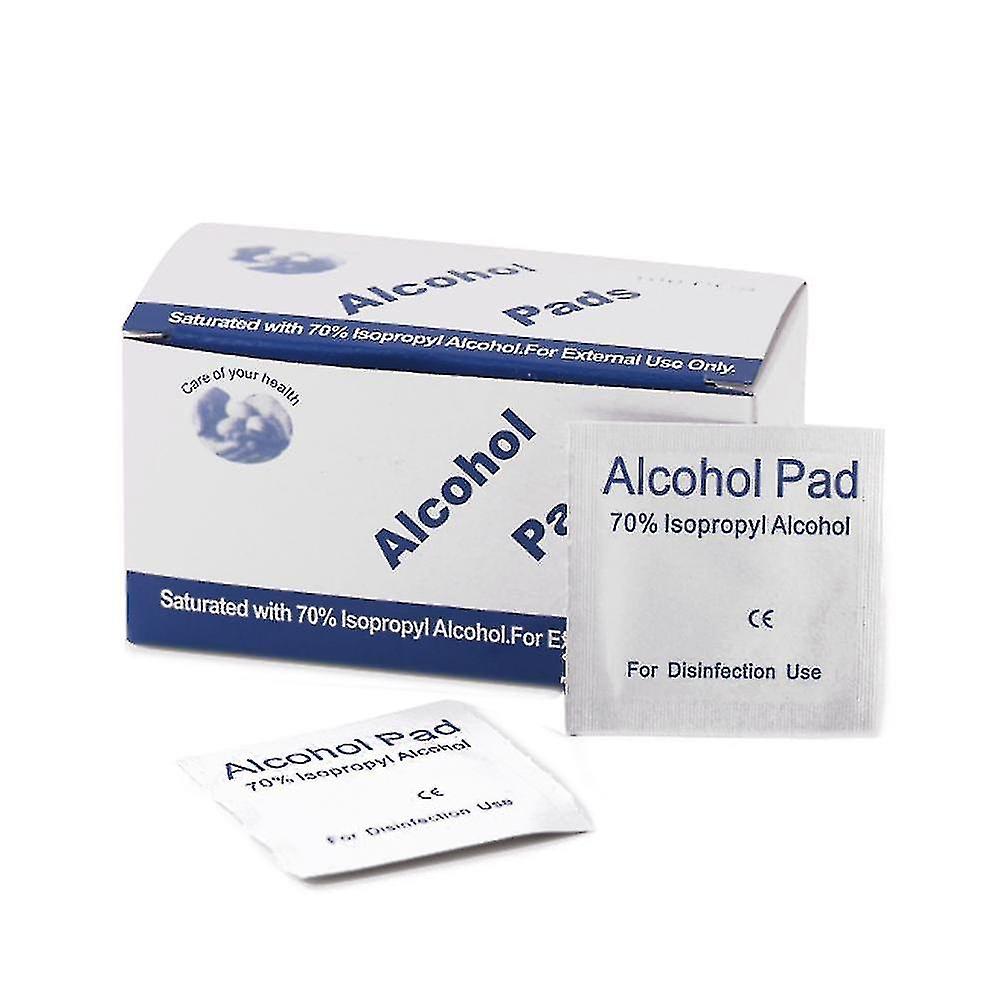 100pcs Disposable Alcohol Sterilized Cotton Pads Tableware Disinfection