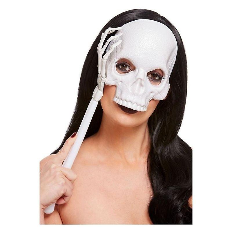 Handheld Skull Mask White 52040