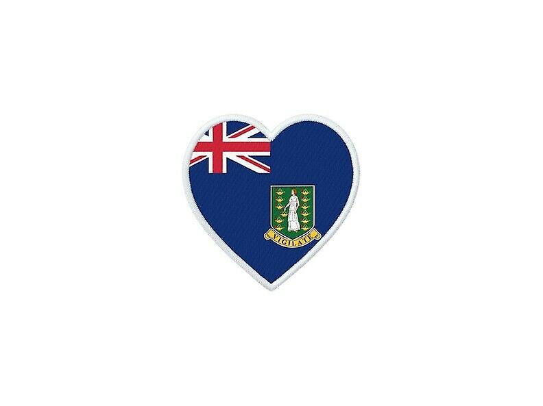 Patch badge ecusson prints heart flag BVI British virgin islands