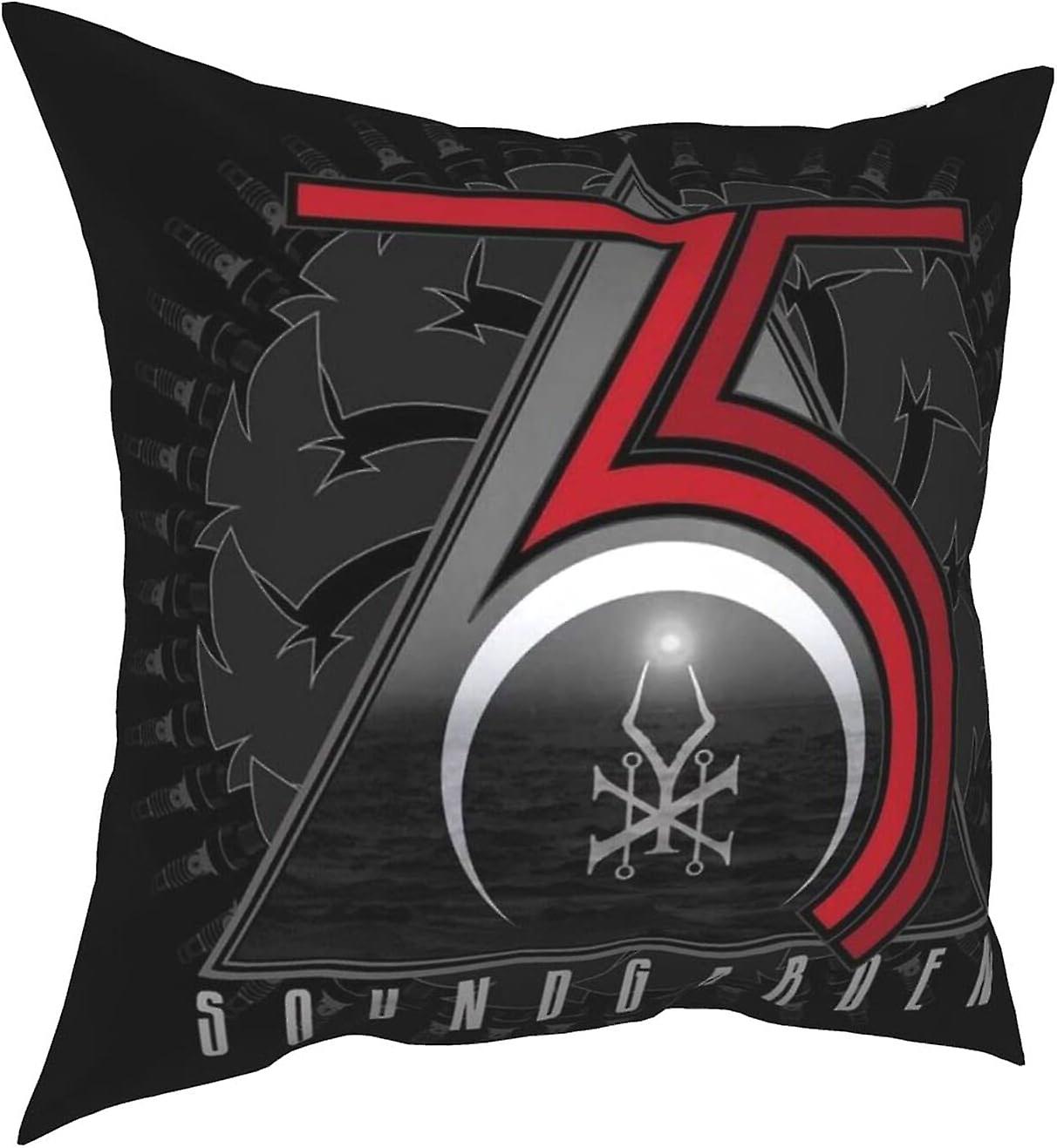 快適な枕カバー S0und_Garden枕ケースパック1個、ソフトデコラティブスクエアスロー枕カバーセットクッションケースソファ寝室車用クッションケース18 x 18インチ