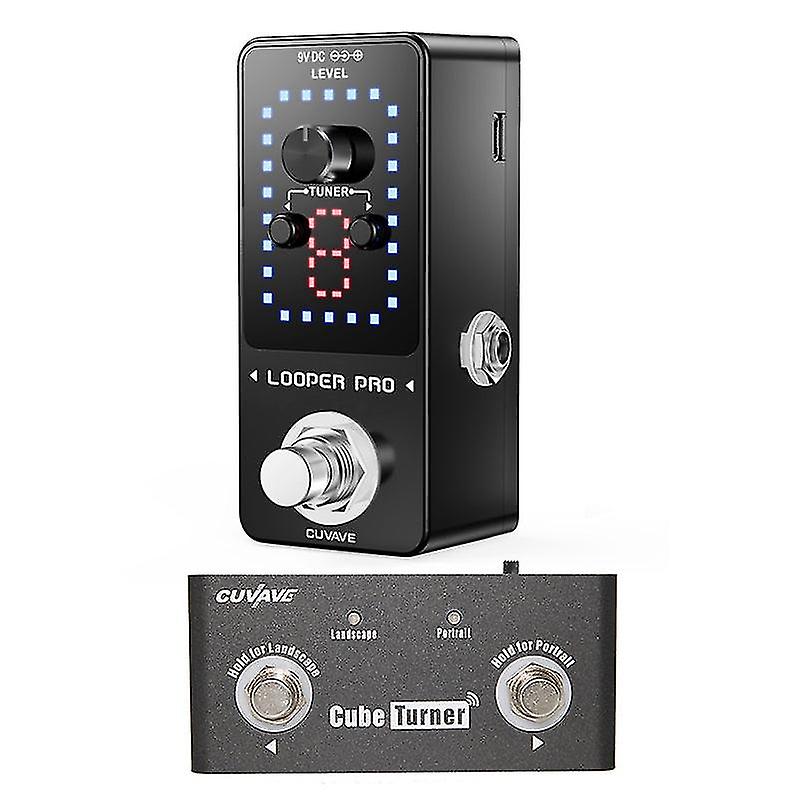 Cuvave Looper Pro Advanced Guitar Loop Pedal Guitar Parts Effects Pedal 9 Loops Unlimited Overdubs Built-in Tuner Function