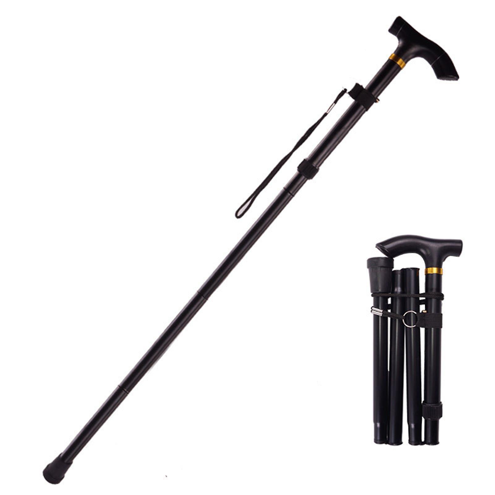 Ultralight Folding Trekking Poles Non-Slip Balancing Mobility Aid with Anti-Lost Wrist Strap Suitable for Particularly Steep Climb