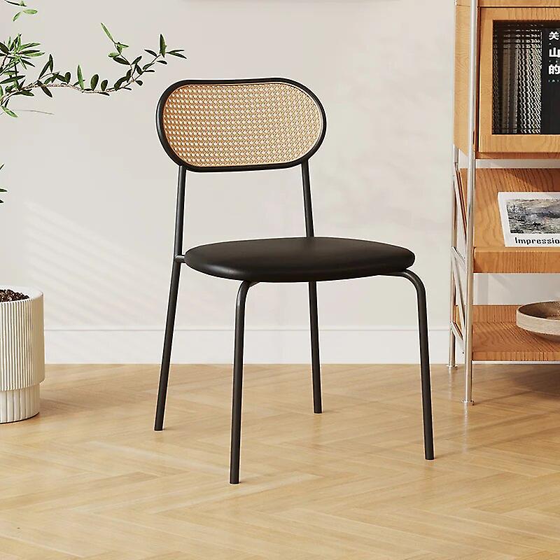 Internet Celebrity Retro Cafe Chairs, Rattan Dining Chairs, Home Iron Back Stools, Simple Dining Tables And Chairs