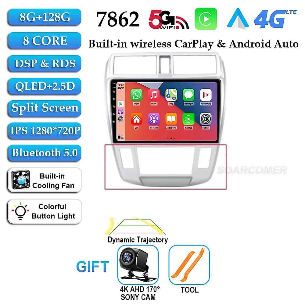 Android 13 Car Radio Stereo For Honda City 2008-2016 Multimedia Video Player Gps Navigation Wireless Carplay Auto Head Unit