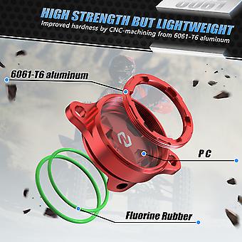 Red Aluminum Oil Filter Cover Cap With O-Ring – Fits Honda TRX450R / TRX450ER 2006-2014