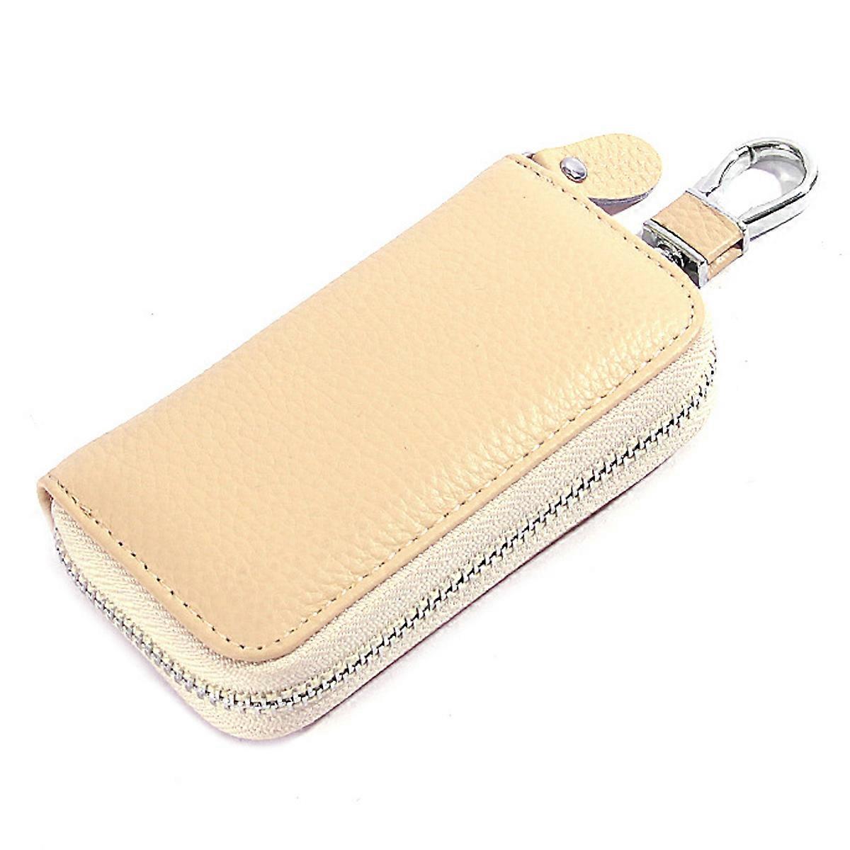 Car key bag, car key chain metal hook and key chain wallet zipper bag car remote key chain
