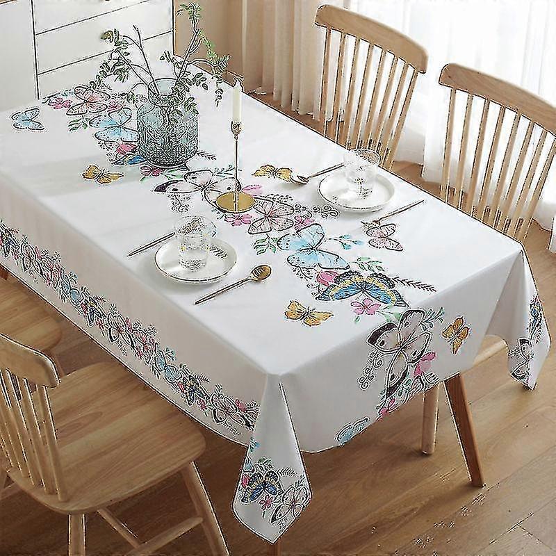 90*140cm Table Cloth Tablecloth Wipeable Pvc Wipe Clean Table Cover
