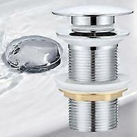 Automatic Pop Up Drain without Overflow Push Open Drain for Chrome Copper Basin