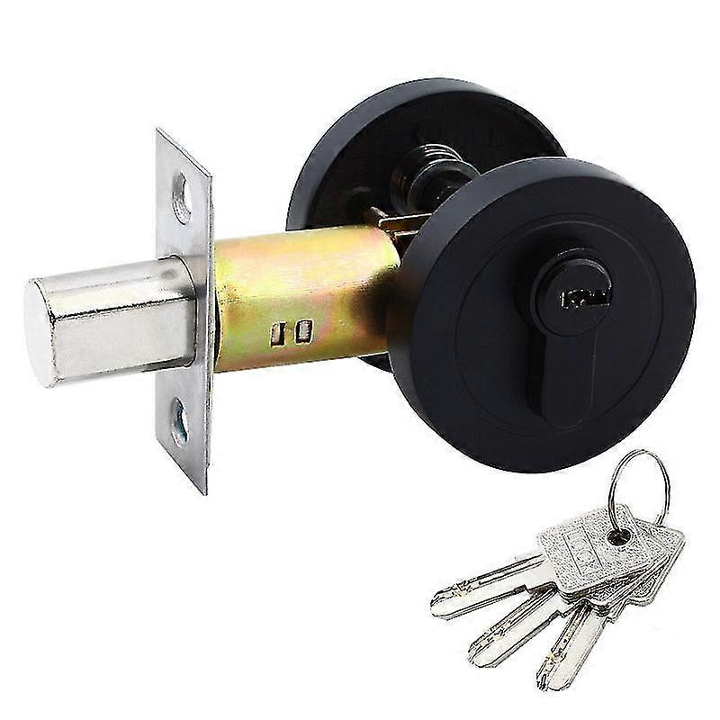 Invisible Door Lock, Handleless Concealed Lock, Single Tongue Lock, Single Side Lock, Black