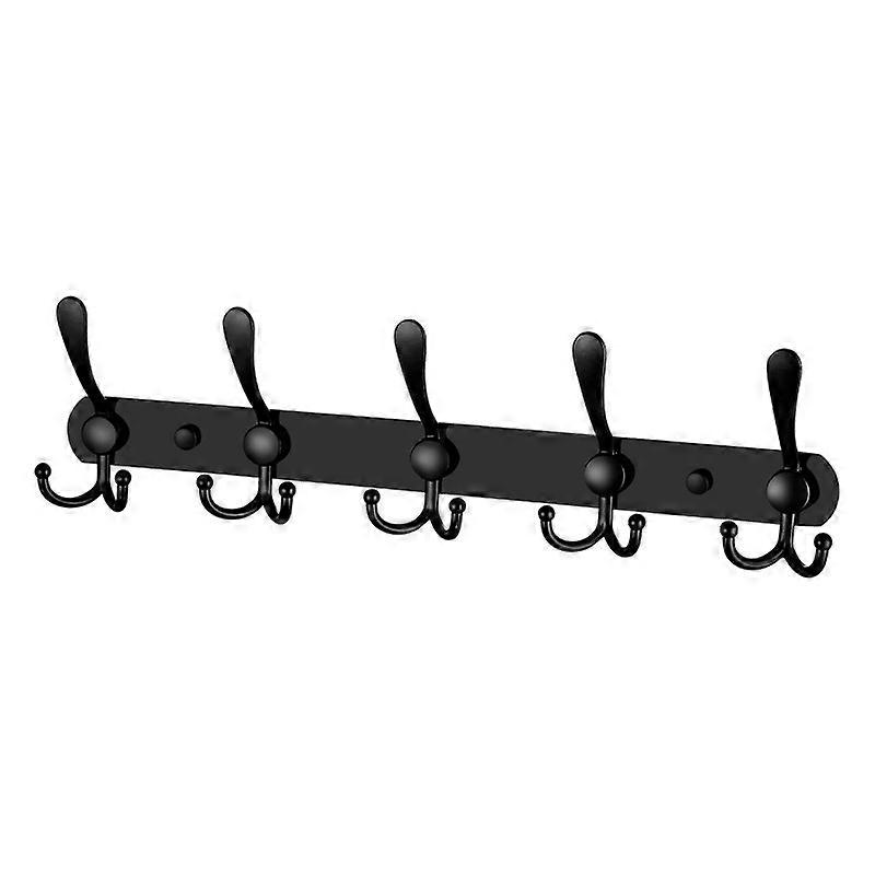Coat Rack Wall Mount Long 5 Coat Hooks