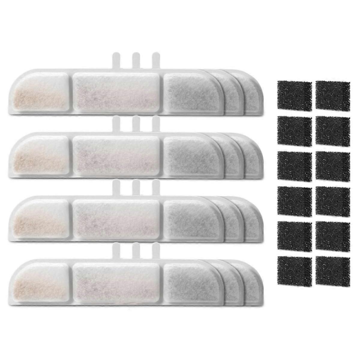 Water Fountain Replacement Filters for 84oz/2.5L Pet Water Fountain Filter Triple Filtration Cat Wa