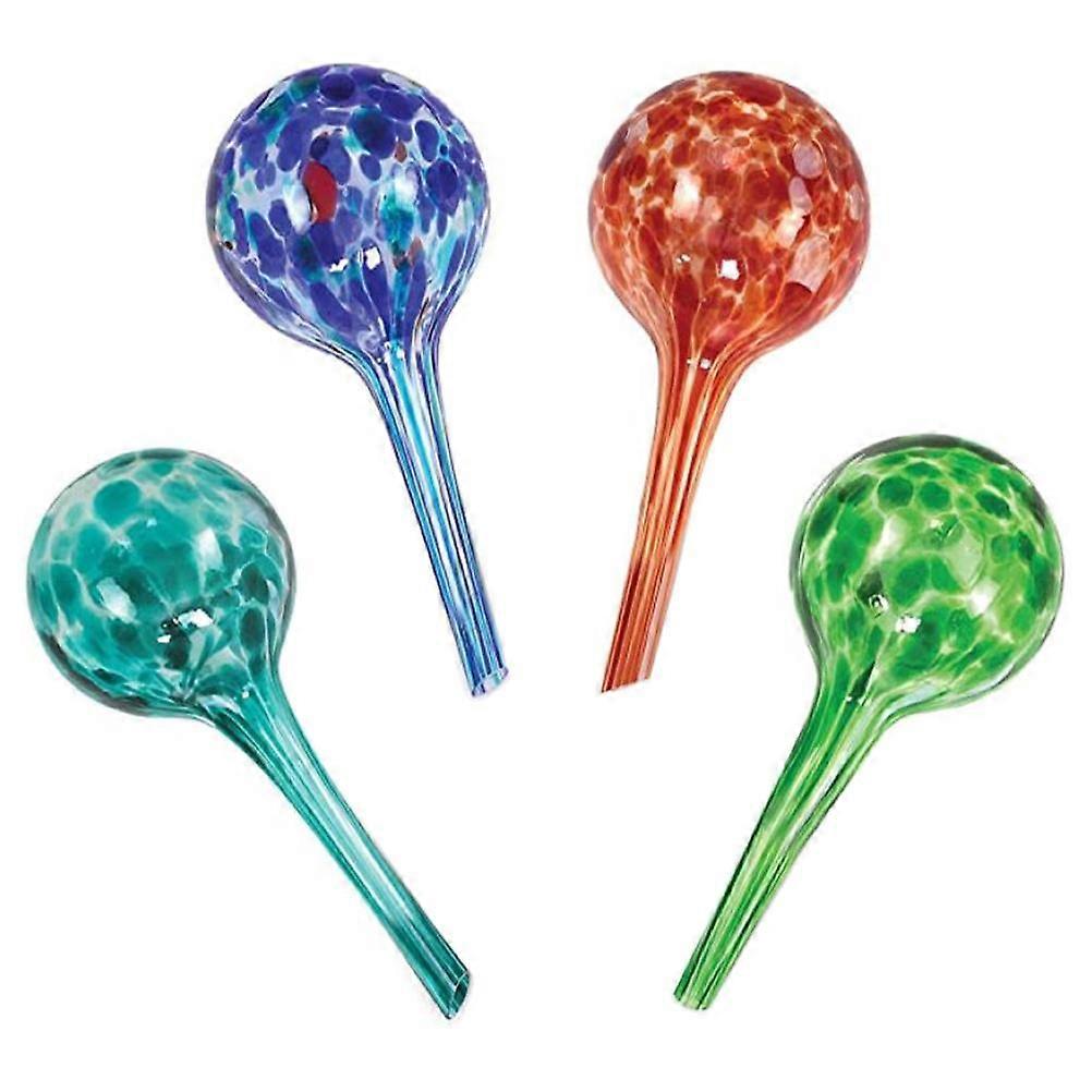 4PCS植物散水グローブガーデン散水ガラスドリップボール屋内鉢植え植物用自動ガラス散水システム