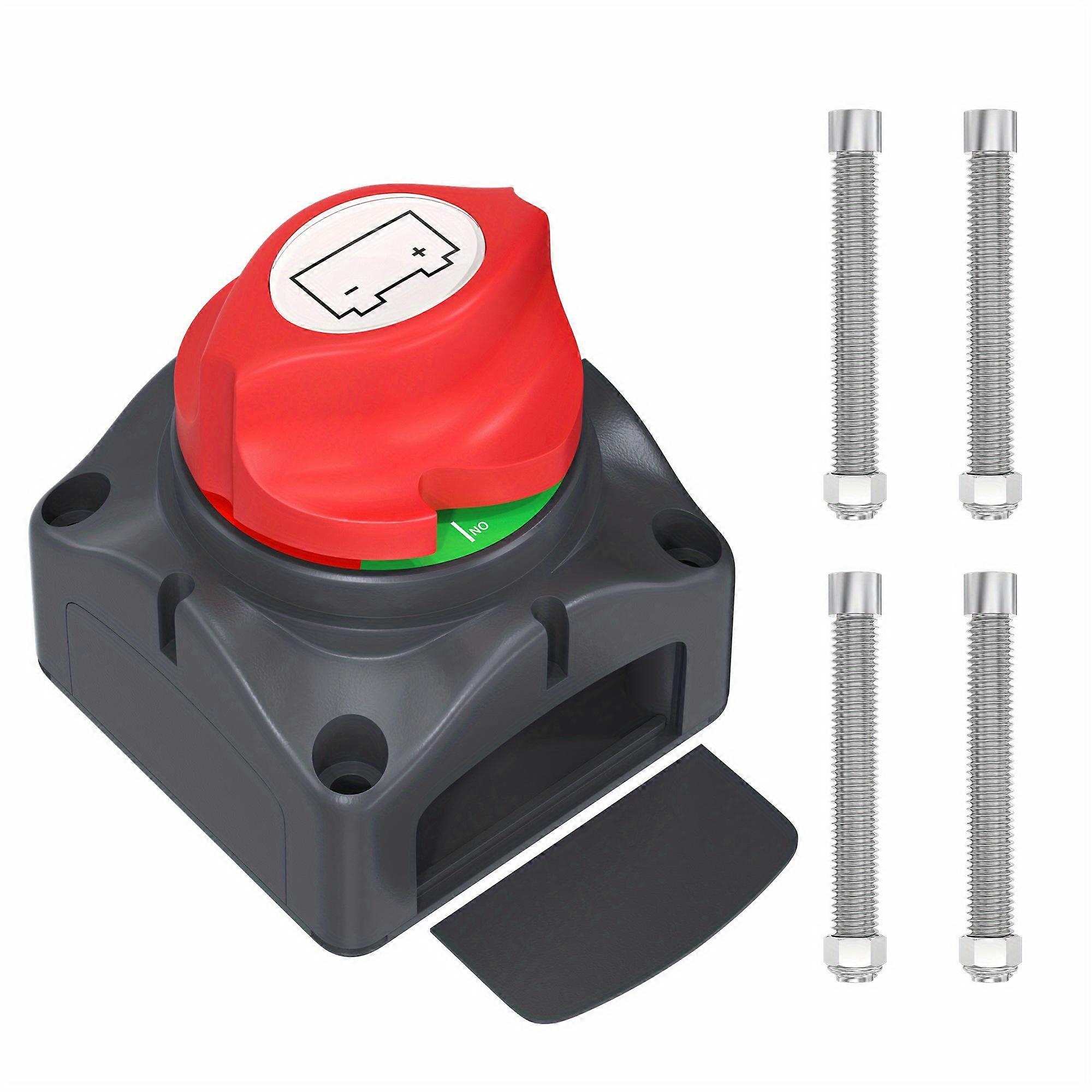 12V-48V Waterproof Marine Battery Cut-Off Switch - Perfect for Cars, Boats, RVs, ATVs & UTVs!