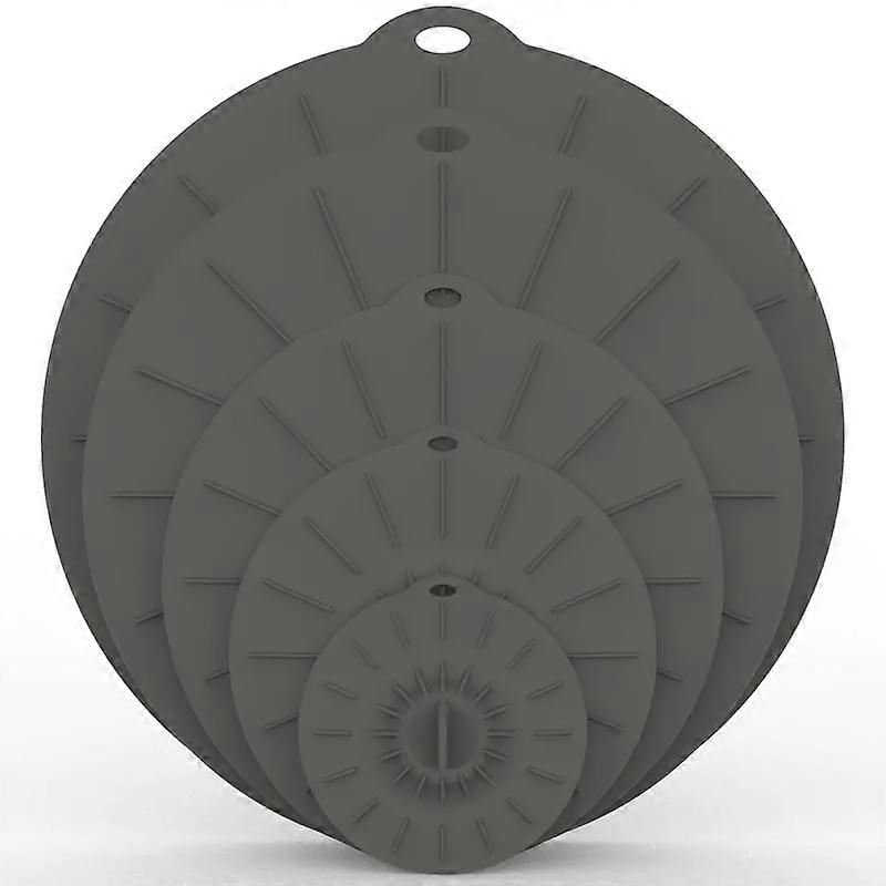 5-Piece Set Multi-Size Silicone Lids - Heat-Resistant, Microwave & Stovetop Safe Covers - Versatile Seal for Kitchenware