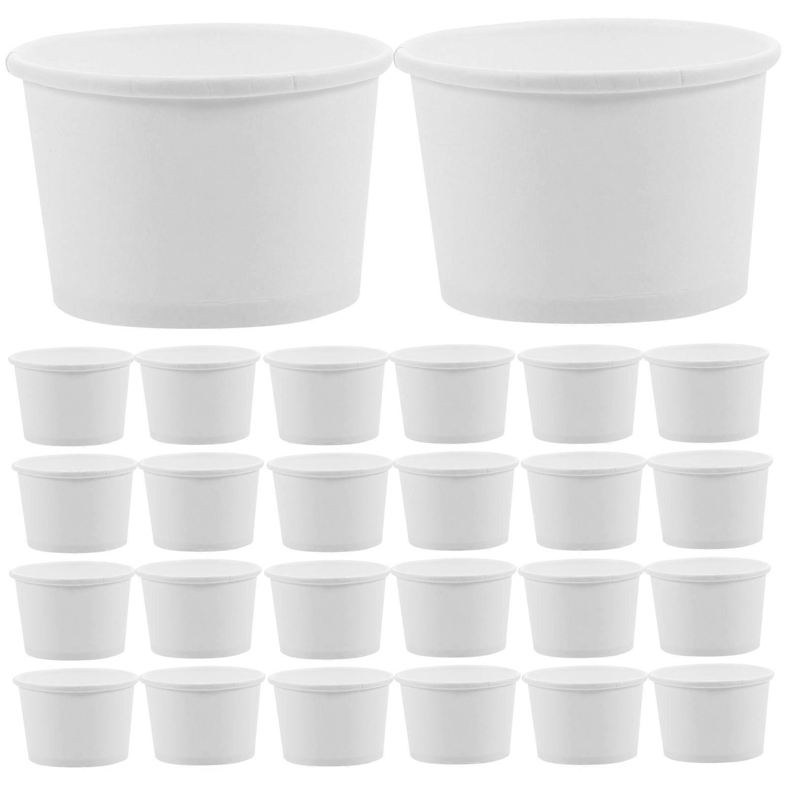 100pcs Paper Cups Drinking Tasting Cups Disposable Paper Cups Coffee Juice Cups 50ml
