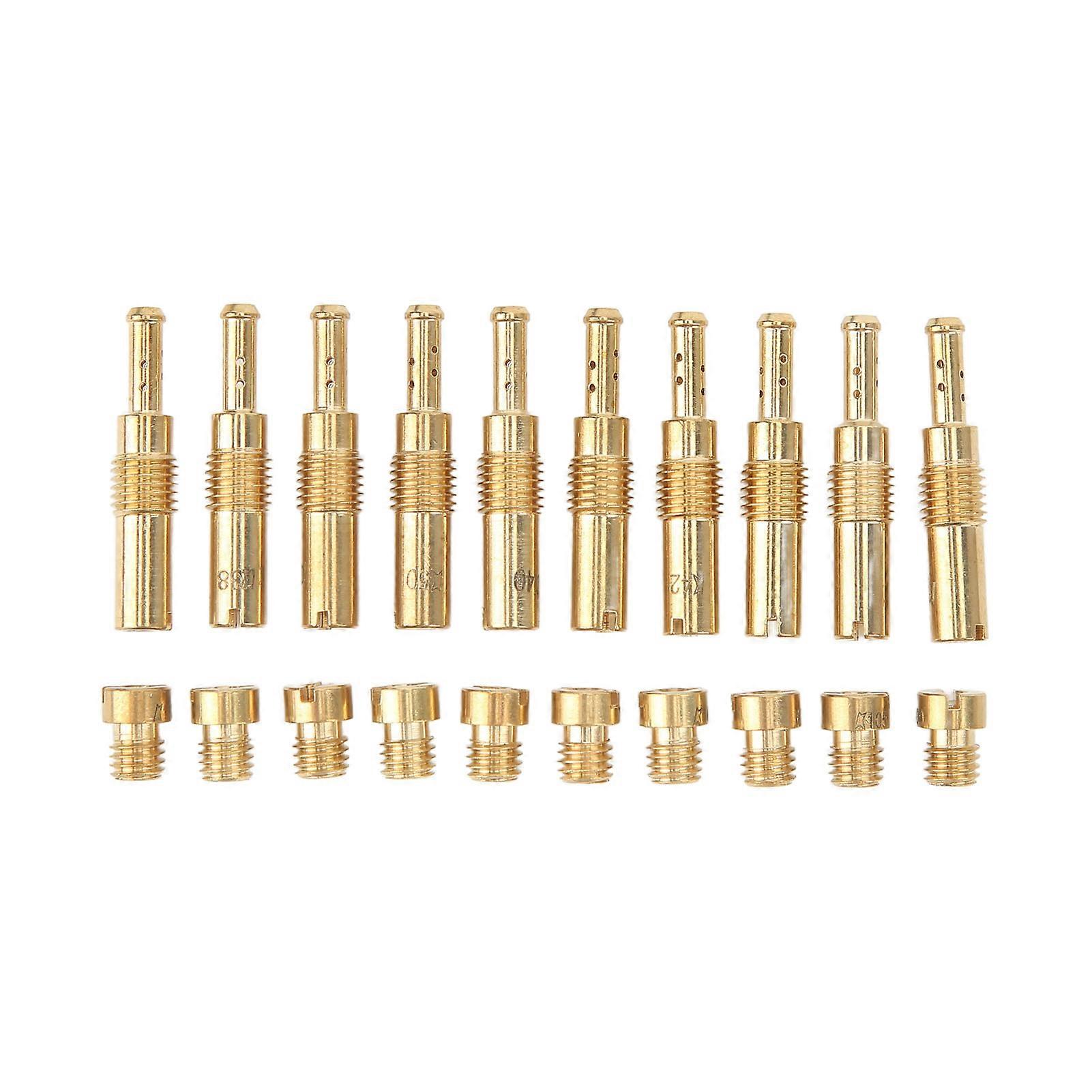 20 db karburátor fő fúvóka készlet fém lassú pilóta fúvókák karburátor tartozék csere Keihin számára