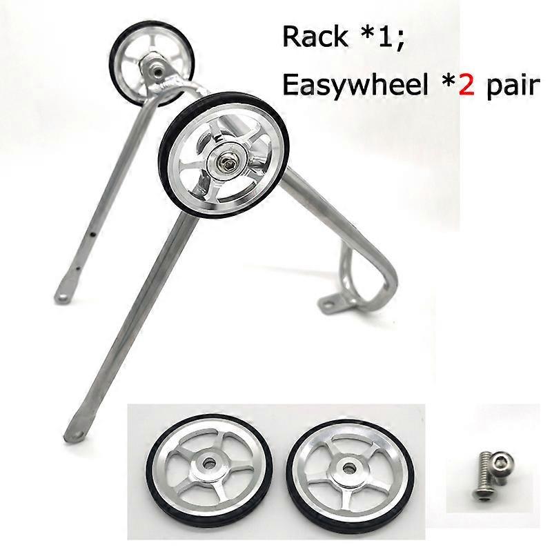Aceoffix Bicycle Small Shelf Ultralight Rear Rack Mini saving Power Tow Small Wheels for Brompton Aluminum Alloy