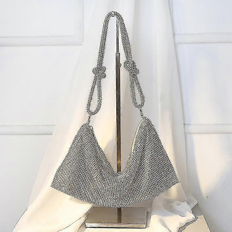 GYFDYM Donne Borsa A Tracolla Borsa Ascellare Strass Lucenti Cena Matrimonio Frizione Borsa A Tracolla Con Tracolla A Catena