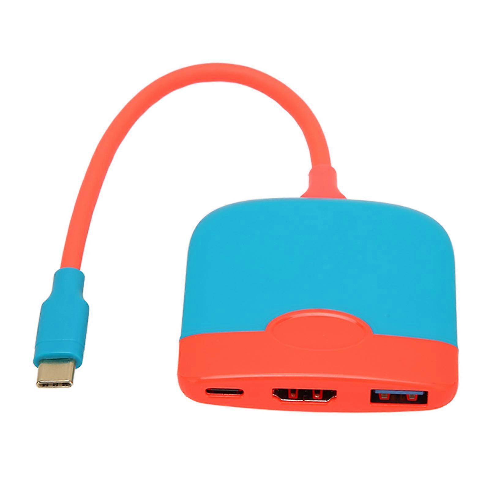 Tragbare TV-Dockingstation 4K USB3.0 PD Schnellladung 3-in-1 HD Multimedia Interface Adapter Hub Dock für Switch