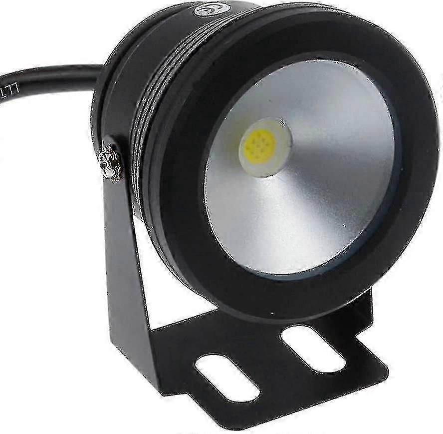 ل 10W 12V أسود IP68 ضوء تحت الماء مقاوم للماء لإضاءة بركة حمام السباحة ، أبيض بارد