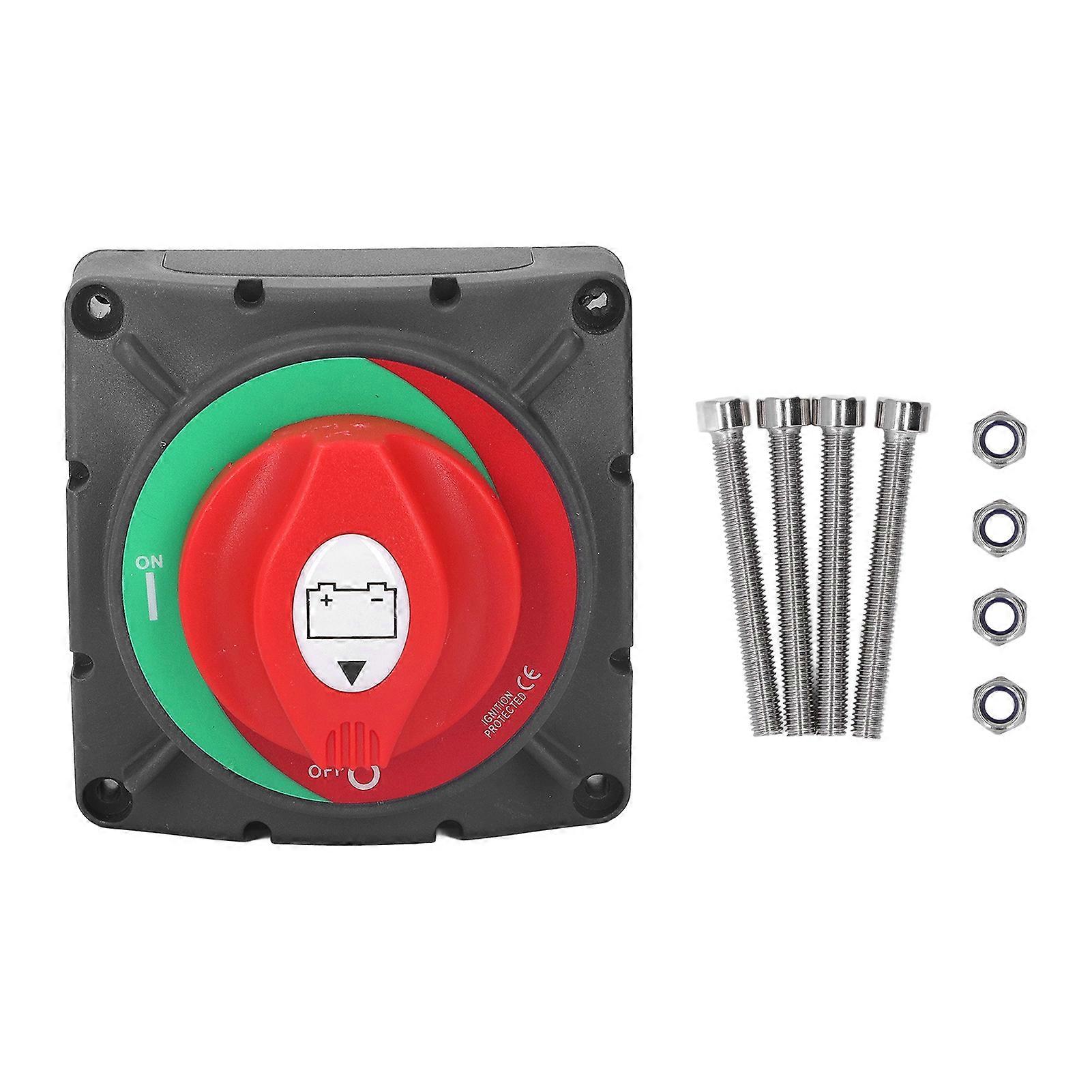 Battery Disconnect Switch Good Conductivity Large Equipment Power Cut Off Isolator ABS Battery Shut Off Knob Switch