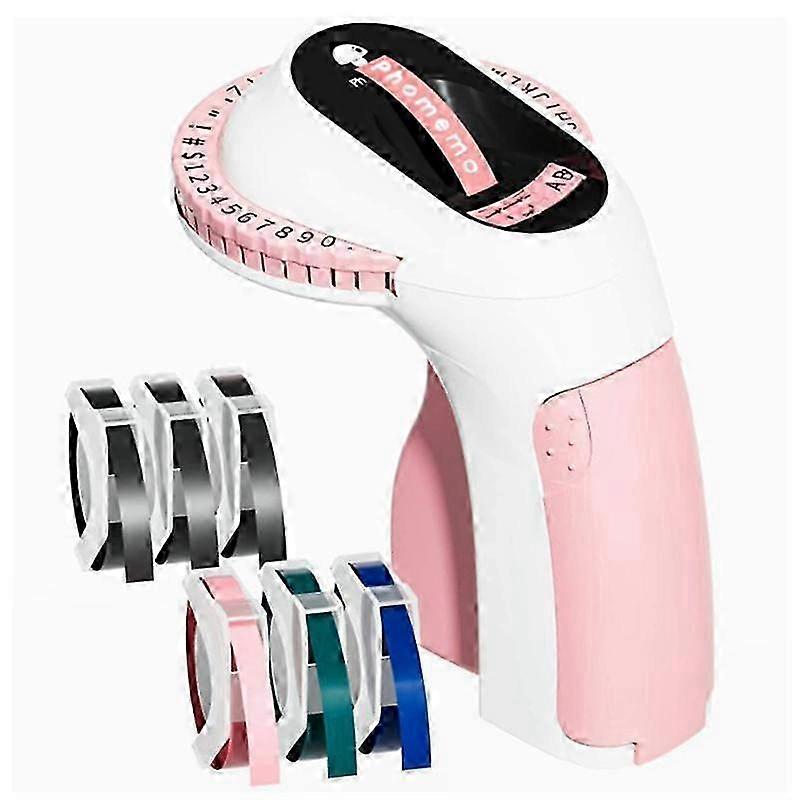 E975 Embossed Label Making Machine 3D Portable Home Handheld Press Plastic Embossing Color Printer