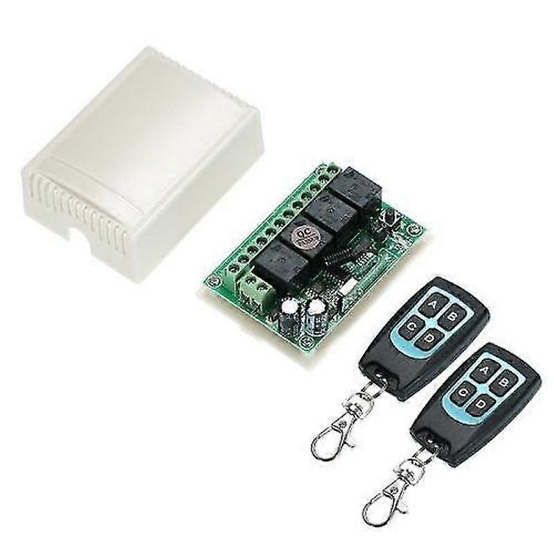 Barsinfi pol DC 12V 4CH Channel 433Mhz Wireless RF Switch Remote Wireless Remote Control Switch DC12V RF Rela