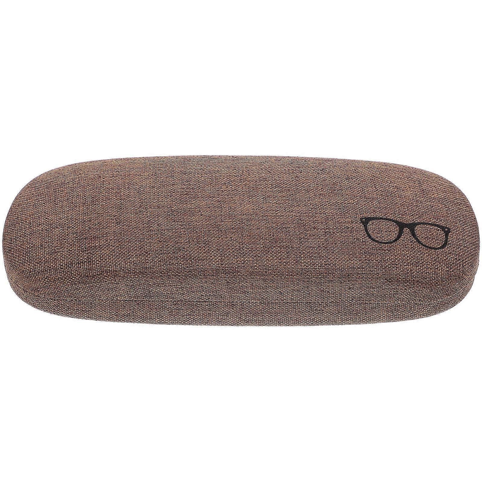 1pc Retro Glasses Box Elegant Cotton and Linen Creative Vintage Brief Spectacle Case (Khaki)
