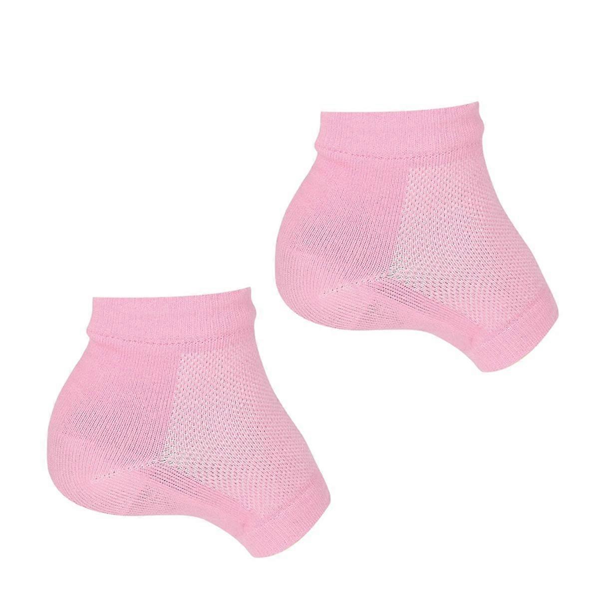 1 Pair Invisible Height Increase Socks Gel Heel Pad Orthopedic Arch Support Heel Cushion Soles Insole Unisex,Pink