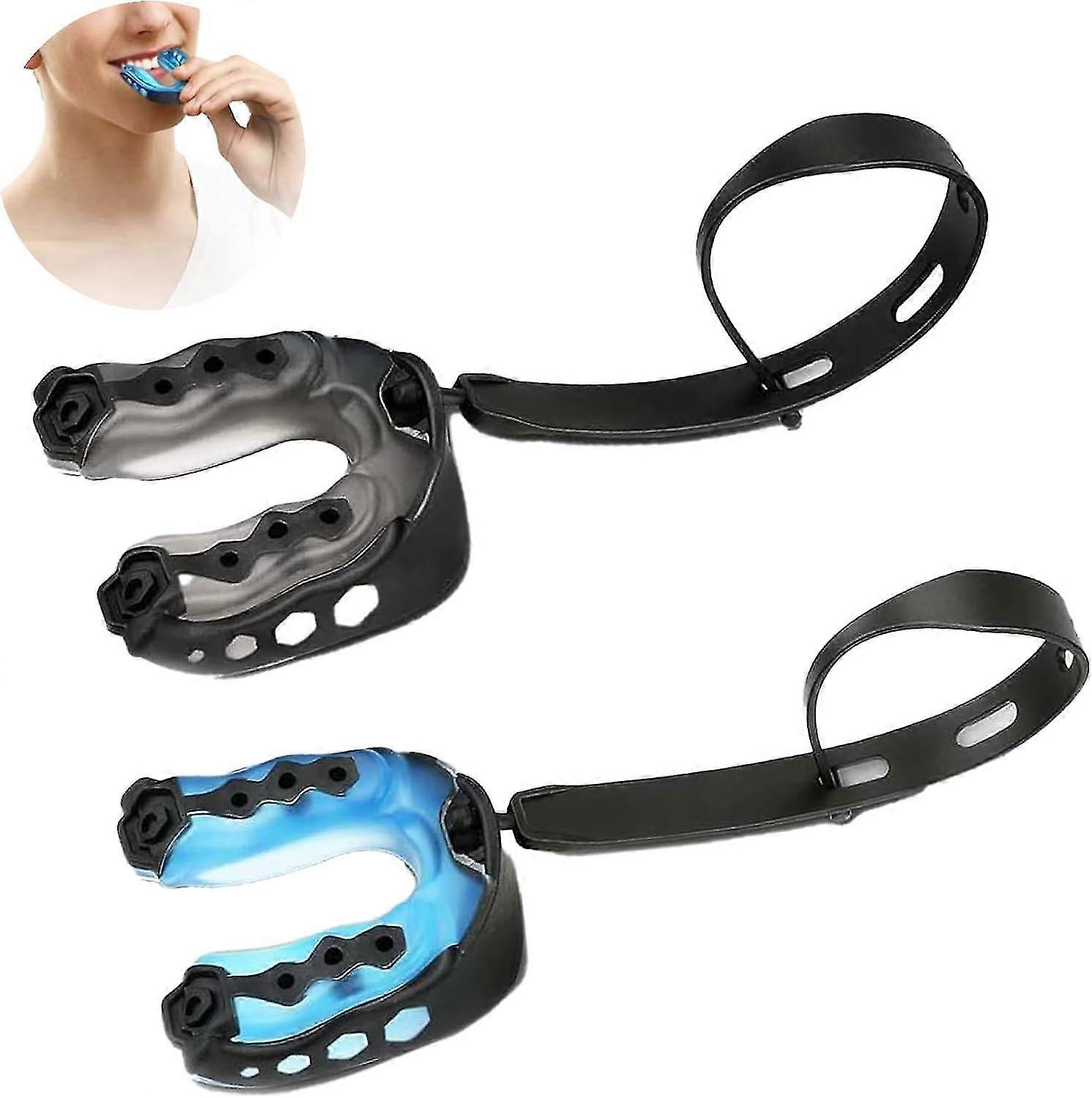 2 قطع صناديق حراسة الفم ، واقي الفم لجميع الرياضات الاتصال الكامل بما في ذلك لعبة الركبي ، الهوكي الملاكمة ، كرة السلة ، ط ط ، هوكي الجليد ، كرة القدم