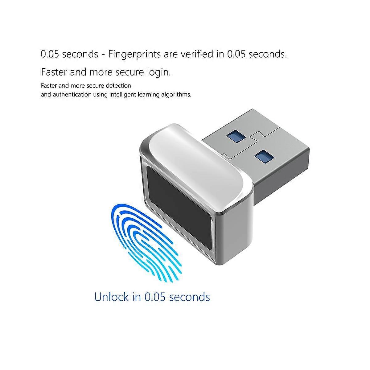 USB Fingerprint Reader Module for Windows 7 10 11 Hello Biometric Scanner Padlock for Laptops PC Fingerprint Unlock