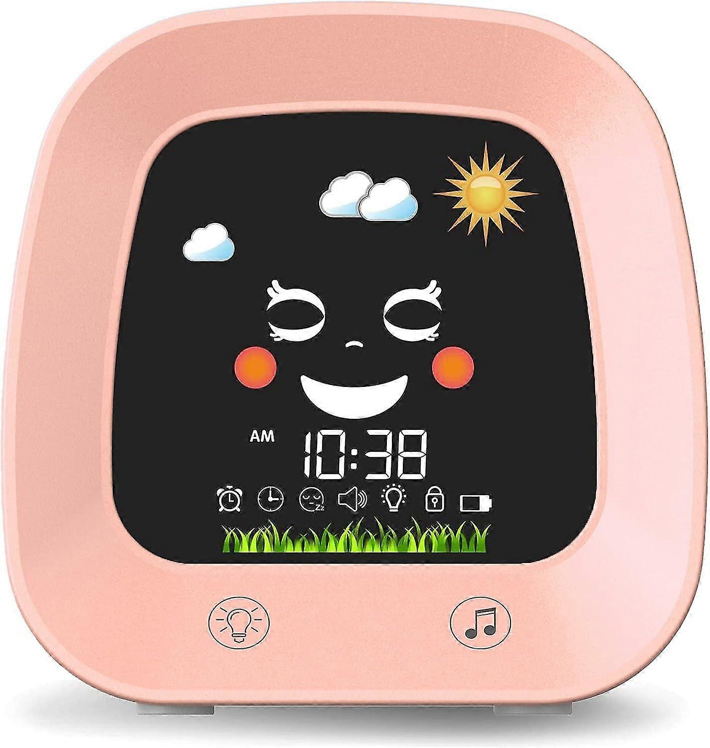 Kids Alarm Clock, Toddlers Sleep Training Clock, Digital Clock With Night Light Sound Machine Nap Timer Snooze, Wake Up Clocks For Boys Girls Bedrooms