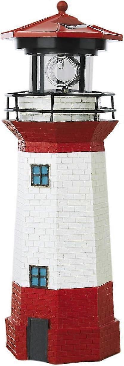 08617 Solar Led Lighthouse, Garden Lights, Decorative Light, Plastic, Multicoloured, 1 Unit A 1 Unit