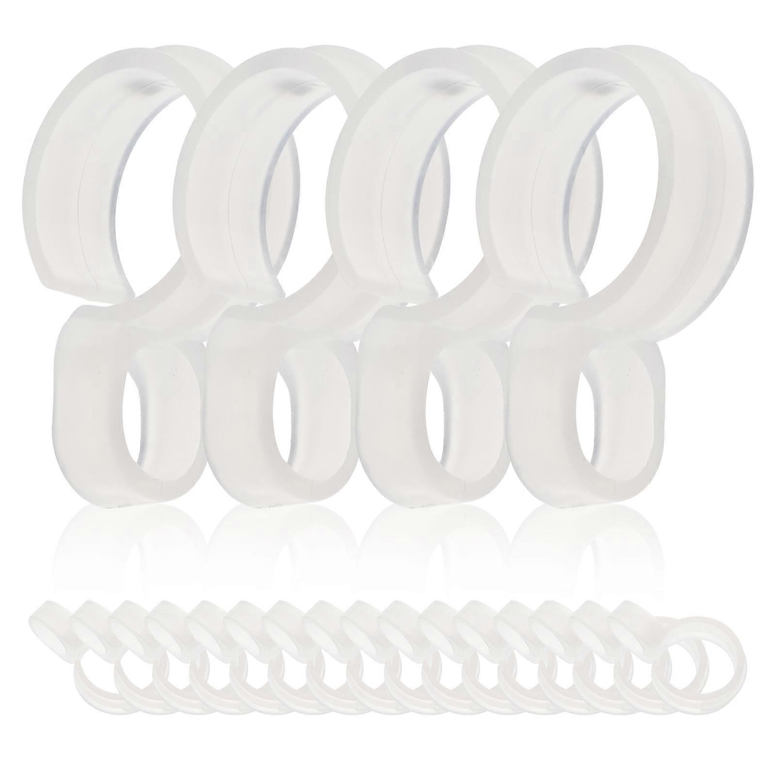 60pcs Clothes Rod Round Hooks Clothes Hanger Buckle Hooks Useful Windproof Hook