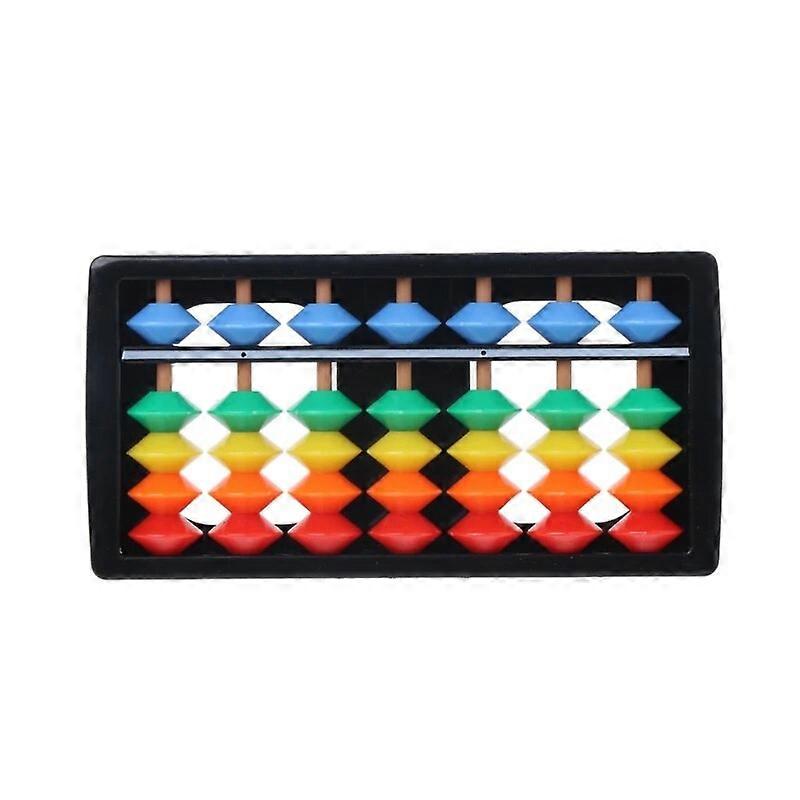 Portable Rainbow 7 Digits Abacus Soroban Enlightenment Math Calculation Early Learning Toy for Kids Gift
